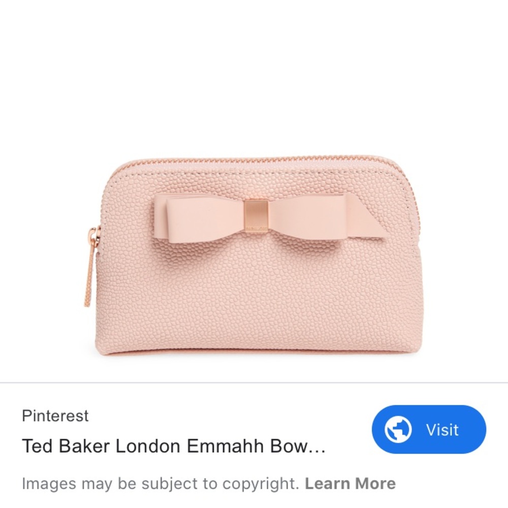 Ted Baker Emmahh Bow Small Leather cosmetics case